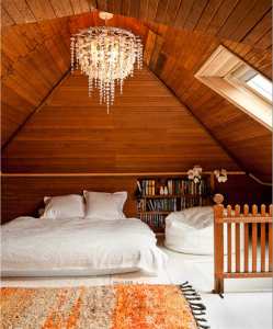 Wood panelled loft