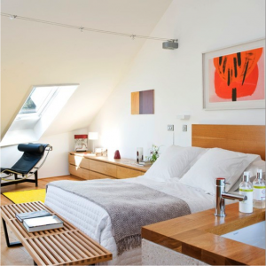 The All in One; loft-style living to a whole new level with the Velux roof light flooding the room with natural light.